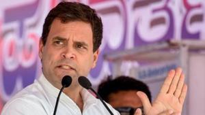 Kalaburagi: Congress President Rahul Gandhi addresses a public rally during Lok Sabha election campaign, in Kalaburagi, Monday, March 18, 2019. (PTI Photo) (PTI3_18_2019_000087A)(PTI) Kalaburagi: Congress President Rahul Gandhi addresses a public rally during Lok Sabha election campaign, in Kalaburagi, Monday, March 18, 2019. (PTI Photo) (PTI3_18_2019_000087A)(PTI)