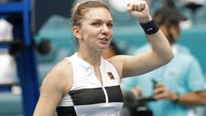 Simona Halep of Romania waves to the crowd after her match against Polona Hercog of Slovenia.(USA TODAY Sports) Simona Halep of Romania waves to the crowd after her match against Polona Hercog of Slovenia.(USA TODAY Sports)