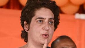 Congress general secretary and Uttar Pradesh East in-charge Priyanka Gandhi Vadra on Tuesday backed party’s minimum income poll promise calling it a women empowerment scheme.(PTI)