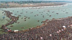 Thousands of pilgrims take a ritualistic dip at the Sangam, during the Kumbh.(AP File Photo) Thousands of pilgrims take a ritualistic dip at the Sangam, during the Kumbh.(AP File Photo)