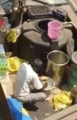 A video grab of a railway stall vendor using the water in which he washed his hands to prepare lemonade goes viral.(HT PHOTO) A video grab of a railway stall vendor using the water in which he washed his hands to prepare lemonade goes viral.(HT PHOTO)