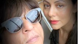 Shah Rukh Khan shared a selfie with Gauri Khan on World Theatre Day. Shah Rukh Khan shared a selfie with Gauri Khan on World Theatre Day.