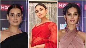 Alia Bhatt, Dia Mirza and Shibani Dandekar at the Reel Awards 2019. Alia Bhatt, Dia Mirza and Shibani Dandekar at the Reel Awards 2019.