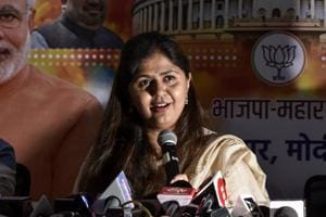 Pankaja, daughter of late Gopinath Munde, aimed at Rahul in response to several Congress leaders questioning the Balakot airstrike.(Kunal Patil/HT File Photo) Pankaja, daughter of late Gopinath Munde, aimed at Rahul in response to several Congress leaders questioning the Balakot airstrike.(Kunal Patil/HT File Photo)