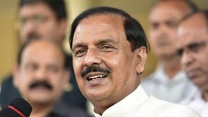 BJP candidate from the Gautam Budh Nagar Dr. Mahesh Sharma during the public rally , in Noida, on Sunday, March 24, 2019.(Virendra Singh Gosain/HT PHOTO) BJP candidate from the Gautam Budh Nagar Dr. Mahesh Sharma during the public rally , in Noida, on Sunday, March 24, 2019.(Virendra Singh Gosain/HT PHOTO)