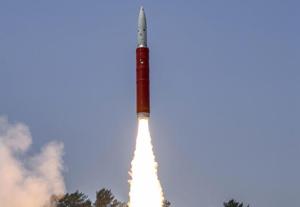 Ballistic Missile Defence (BMD) Interceptor missile was launched by the Defence Research and Development Organisation (DRDO) in an Anti-Satellite (A-SAT) missile test ‘Mission Shakti’ engaging an Indian orbiting target satellite in Low Earth Orbit (LEO) in a ‘Hit to Kill’ mode from Abdul Kalam Island, Odisha on March 27, 2019.(PTI) Ballistic Missile Defence (BMD) Interceptor missile was launched by the Defence Research and Development Organisation (DRDO) in an Anti-Satellite (A-SAT) missile test ‘Mission Shakti’ engaging an Indian orbiting target satellite in Low Earth Orbit (LEO) in a ‘Hit to Kill’ mode from Abdul Kalam Island, Odisha on March 27, 2019.(PTI)