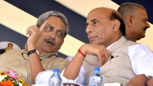 Singh also recalled how Parrikar ‘alone’ solve the one rank one pension issue.(PTI File) Singh also recalled how Parrikar ‘alone’ solve the one rank one pension issue.(PTI File)