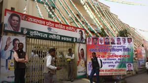 The Rajasthan Congress office in Jaipur.(HT File Photo) The Rajasthan Congress office in Jaipur.(HT File Photo)