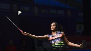 New Delhi: Indian badminton player PV Sindhu plays a shot against Hong Kong's Deng Xuan during the second round of women's singles badminton match at Yonex Sunrise India Open 2019(PTI) New Delhi: Indian badminton player PV Sindhu plays a shot against Hong Kong's Deng Xuan during the second round of women's singles badminton match at Yonex Sunrise India Open 2019(PTI)