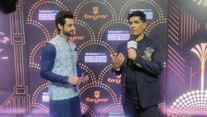 Manish Malhotra talking to Karan Wahi at the HT India’s Most Stylish.(HT Photo) Manish Malhotra talking to Karan Wahi at the HT India’s Most Stylish.(HT Photo)