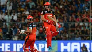 Rashid Khan has had the measure of RCB’s AB de Villiers (right).(AFP) Rashid Khan has had the measure of RCB’s AB de Villiers (right).(AFP)