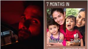 Mira Rajput has shared new pictures of Shahid Kapoor and her kids Misha and Zain.(Instagram) Mira Rajput has shared new pictures of Shahid Kapoor and her kids Misha and Zain.(Instagram)