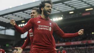 Liverpool's Mohamed Salah, front, and Liverpool's Roberto Firmino celebrate.(AP) Liverpool's Mohamed Salah, front, and Liverpool's Roberto Firmino celebrate.(AP)