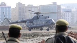 An IAF Mi-17 helicopter crashed at Budgam after taking off from Srinagar airport at 10:10 am, soon after Pakistani Air Force jets had attempted to violate the Indian airspace at around 9.30 am on February 27.(HT File Photo/Representative image) An IAF Mi-17 helicopter crashed at Budgam after taking off from Srinagar airport at 10:10 am, soon after Pakistani Air Force jets had attempted to violate the Indian airspace at around 9.30 am on February 27.(HT File Photo/Representative image)
