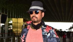 Irrfan Khan at the Mumbai airport.(Varinder Chawla) Irrfan Khan at the Mumbai airport.(Varinder Chawla)