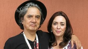 In this Dec. 5, 2015 file photo, Mexican musician Armando Vega Gil, left, and author Beatriz Rivas pose for a portrait during the Guadalajara International Book Fair in Guadalajara, Mexico.(AP) In this Dec. 5, 2015 file photo, Mexican musician Armando Vega Gil, left, and author Beatriz Rivas pose for a portrait during the Guadalajara International Book Fair in Guadalajara, Mexico.(AP)