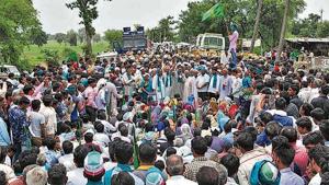 A condolence meeting in Mandsaur after police firing killed five in 2017, spotlighting the farm crisis that was a major issue in assembly polls a year later.(Mujeeb Faruqui/HT Photo) A condolence meeting in Mandsaur after police firing killed five in 2017, spotlighting the farm crisis that was a major issue in assembly polls a year later.(Mujeeb Faruqui/HT Photo)