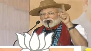 Taking a dig at the Congress’s poll manifesto released on Tuesday, PM said it is corrupt, not a ‘Ghoshnapatra but a dhakoslapatra’ (it’s not a manifesto but an eyewash).(Twitter/BJP) Taking a dig at the Congress’s poll manifesto released on Tuesday, PM said it is corrupt, not a ‘Ghoshnapatra but a dhakoslapatra’ (it’s not a manifesto but an eyewash).(Twitter/BJP)