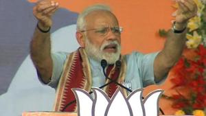 Prime Minister Narendra Modi addresses public rally in Kalahandi.(ANI Photo) Prime Minister Narendra Modi addresses public rally in Kalahandi.(ANI Photo)