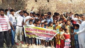 The villagers had been requesting the authorities to construct a new school building in the village as the old one was dilapidated.(HT) The villagers had been requesting the authorities to construct a new school building in the village as the old one was dilapidated.(HT)