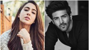 Sara Ali Khan made her Bollywood debut with Kedarnath in 2018, while Kartik Aaryan had a successful run in the same year with Sonu Ke Titu Ki Sweety hitting the bull’s eye.(Instagram)