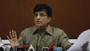 Somaiya had been at the forefront of making allegations of money-laundering against NCP leader Chhagan Bhujbal in the Maharashtra Sadan scam as well as NCP leaders Sunil Tatkare and Ajit Pawar in the irrigation scam.(HT File Photo) Somaiya had been at the forefront of making allegations of money-laundering against NCP leader Chhagan Bhujbal in the Maharashtra Sadan scam as well as NCP leaders Sunil Tatkare and Ajit Pawar in the irrigation scam.(HT File Photo)