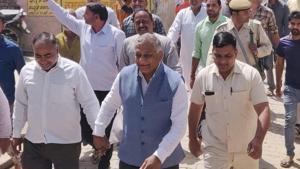 Ghaziabad, India-March 23, 2019: General VK Singh from the Bharatiya Janata Party seen during a rally ahead of Lok Sabha elections, at Marud Nagar, in Ghaziabad, India, March 23, 2019. (Photo by Sakib Ali /Hindustan Times) Ghaziabad, India-March 23, 2019: General VK Singh from the Bharatiya Janata Party seen during a rally ahead of Lok Sabha elections, at Marud Nagar, in Ghaziabad, India, March 23, 2019. (Photo by Sakib Ali /Hindustan Times)