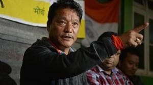 Gorkha Janmukti Morcha (GJM) leader Bimal Gurung.(AFP file photo) Gorkha Janmukti Morcha (GJM) leader Bimal Gurung.(AFP file photo)
