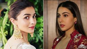 Sara Ali Khan or Alia Bhatt who wore the blue kurta-palazzo trend better.(Instagram) Sara Ali Khan or Alia Bhatt who wore the blue kurta-palazzo trend better.(Instagram)