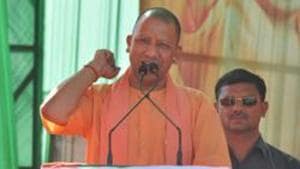 Uttar Pradesh Chief Minister Yogi Adityanath addresses an election rally to campaign for BJP candidates ahead of the Lok Sabha elections(HT) Uttar Pradesh Chief Minister Yogi Adityanath addresses an election rally to campaign for BJP candidates ahead of the Lok Sabha elections(HT)