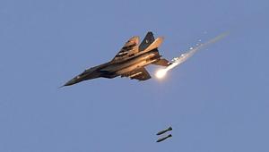 An Indian Air Force (IAF) MIG 29 releases bombs during an IAF exercise named, "Vayu Shakti 2019" at the Air Force field firing range of Pokhran in Rajasthan. Image for representation.(AP file photo) An Indian Air Force (IAF) MIG 29 releases bombs during an IAF exercise named, "Vayu Shakti 2019" at the Air Force field firing range of Pokhran in Rajasthan. Image for representation.(AP file photo)