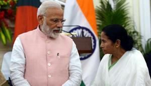 BJP, Trinamool lock horns over Modi, Banerjee rally venue in north Bengal’s Cooch Behar(Mohd Zakir/HT PHOTO) BJP, Trinamool lock horns over Modi, Banerjee rally venue in north Bengal’s Cooch Behar(Mohd Zakir/HT PHOTO)