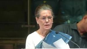 UPA chairperson Sonia Gandhi addressing People’s Agenda - Jan Sarokar in New Delhi on Saturday.(ANI) UPA chairperson Sonia Gandhi addressing People’s Agenda - Jan Sarokar in New Delhi on Saturday.(ANI)