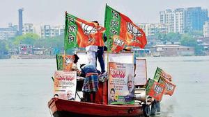 BJP’s general secretary Kailash Vijayvargiya, joint organisational secretary Shiv Prakash, Arvind Menon and Suresh Pujari played pivotal a role in building the party in West Bengal(ANI Photo) BJP’s general secretary Kailash Vijayvargiya, joint organisational secretary Shiv Prakash, Arvind Menon and Suresh Pujari played pivotal a role in building the party in West Bengal(ANI Photo)