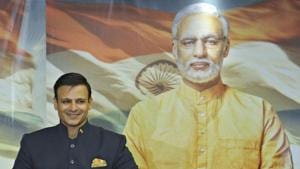 Vivek Oberoi was participating in an interactive session with students of Parul University in Vadodara to promote the Omung Kumar-directed film ‘PM Narendra Modi’.(HT Photo) Vivek Oberoi was participating in an interactive session with students of Parul University in Vadodara to promote the Omung Kumar-directed film ‘PM Narendra Modi’.(HT Photo)