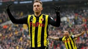 Watford's Gerard Deulofeu celebrates scoring their third goal.(REUTERS) Watford's Gerard Deulofeu celebrates scoring their third goal.(REUTERS)
