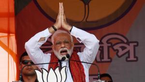 Prime Minister Narendra Modi, who is seeking re-nomination from Varanasi Lok Sabha constituency, will file his nomination papers on April 26.(ANI Photo) Prime Minister Narendra Modi, who is seeking re-nomination from Varanasi Lok Sabha constituency, will file his nomination papers on April 26.(ANI Photo)