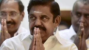 Addressing an election rally in the Nilgiri Hills, Tamil Nadu chief minister E Palaniswami said that his government was ready to order a probe into Karunandhi’s death.(PTI) Addressing an election rally in the Nilgiri Hills, Tamil Nadu chief minister E Palaniswami said that his government was ready to order a probe into Karunandhi’s death.(PTI)