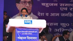 What was as striking was Ms Mayawati’s sharp attack against the Congress — she is understood to have been the most resistant to a wider alliance with the Congress.(AFP) What was as striking was Ms Mayawati’s sharp attack against the Congress — she is understood to have been the most resistant to a wider alliance with the Congress.(AFP)