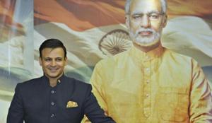 Poster launch of the biopic from India PM Narendra Modi by Chief Minister Devendra Fadnavis and actor Vivekanand Oberoi at Garware Club House, Wankhede Stadium in Mumbai in January .(HT File) Poster launch of the biopic from India PM Narendra Modi by Chief Minister Devendra Fadnavis and actor Vivekanand Oberoi at Garware Club House, Wankhede Stadium in Mumbai in January .(HT File)
