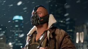Tom Hardy as Bane in a still from The Dark Knight Rises. Tom Hardy as Bane in a still from The Dark Knight Rises.