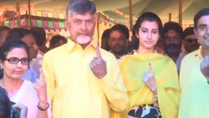 Naidu and Lokesh said every voter should exercise his democratic right.(ANI) Naidu and Lokesh said every voter should exercise his democratic right.(ANI)