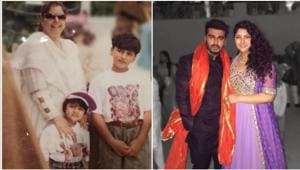 Arjun Kapoor has shared a throwback picture with his mother and sister Anshula.