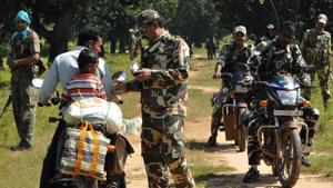 Around 80,000 state and paramilitary personnel were deployed in the Bastar region for peaceful polling in view of a boycott call by Maoists.(HT Photo) Around 80,000 state and paramilitary personnel were deployed in the Bastar region for peaceful polling in view of a boycott call by Maoists.(HT Photo)