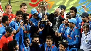 India players celebrate after India defeated Sri Lanka in the 2011 ICC World Cup Final.(Getty Images) India players celebrate after India defeated Sri Lanka in the 2011 ICC World Cup Final.(Getty Images)