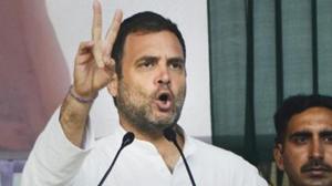 Congress president Rahul Gandhi addressing an election rally in the campaign for the Lok Sabha polls at Panchgram in Silchar, Assam on April 9.(PTI) Congress president Rahul Gandhi addressing an election rally in the campaign for the Lok Sabha polls at Panchgram in Silchar, Assam on April 9.(PTI)