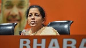 New Delhi: Defence Minister Nirmala Sitharaman addresses a press conference, in New Delhi, Thursday, April 11, 2019.(PTI file photo) New Delhi: Defence Minister Nirmala Sitharaman addresses a press conference, in New Delhi, Thursday, April 11, 2019.(PTI file photo)