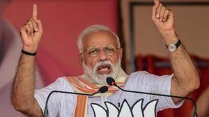BJP MLA blames Congress for raising anti-Modi slogans in live TV show(PTI) BJP MLA blames Congress for raising anti-Modi slogans in live TV show(PTI)