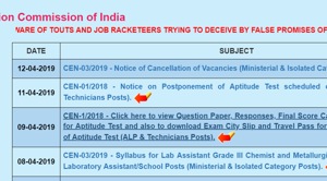 RRB ALP Technician exam postponed(RRB) RRB ALP Technician exam postponed(RRB)