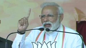 Prime Minister Narendra Modi on Saturday targeted the Congress and its alliance partners for seeking proof of the cross-border operations conducted by the armed forces against terrorists.(ANI) Prime Minister Narendra Modi on Saturday targeted the Congress and its alliance partners for seeking proof of the cross-border operations conducted by the armed forces against terrorists.(ANI)
